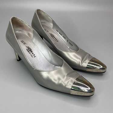 St. John Heels Size 8.5 Silver - image 1