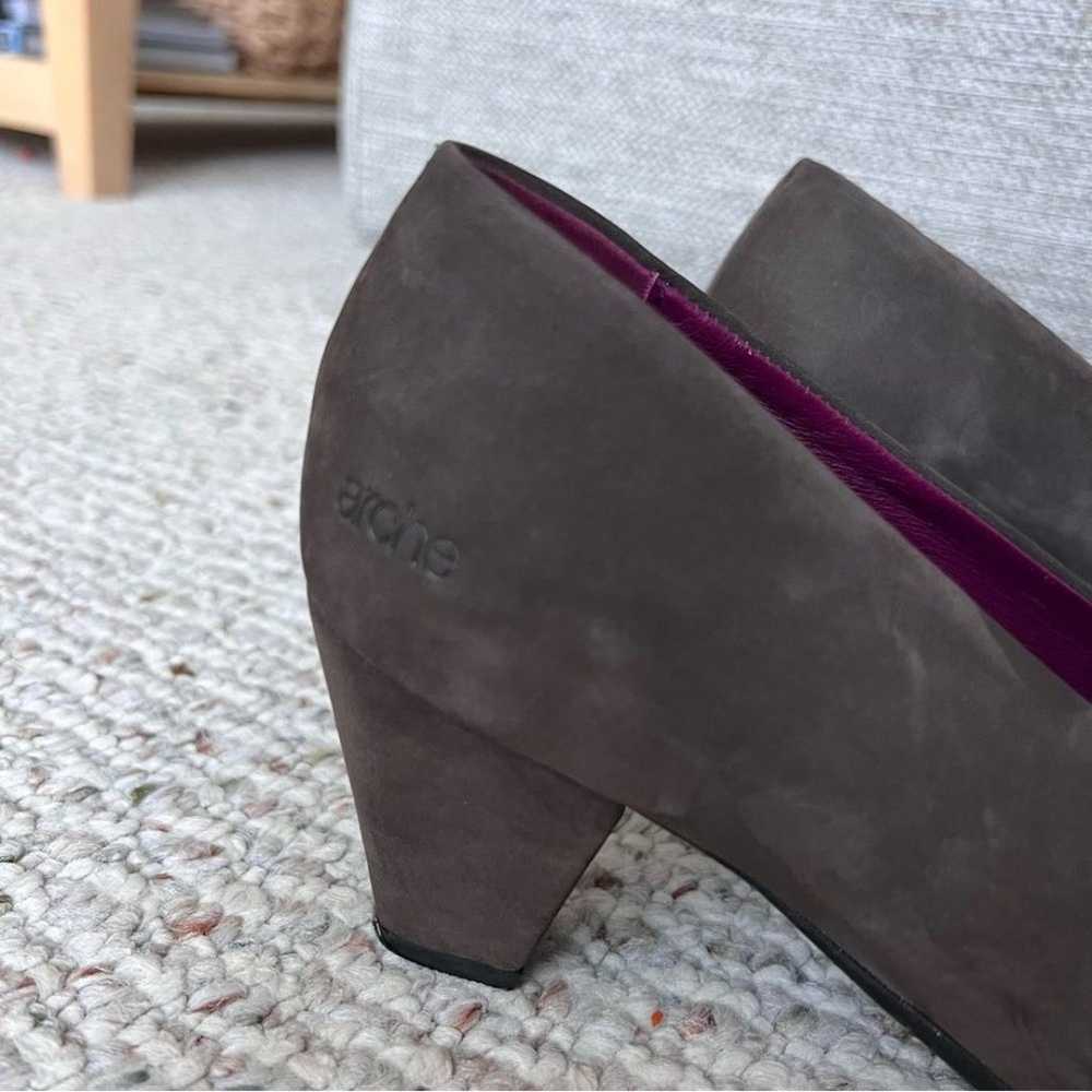 ARCHE LN Suede Nubuck Leather Block Heels - image 8