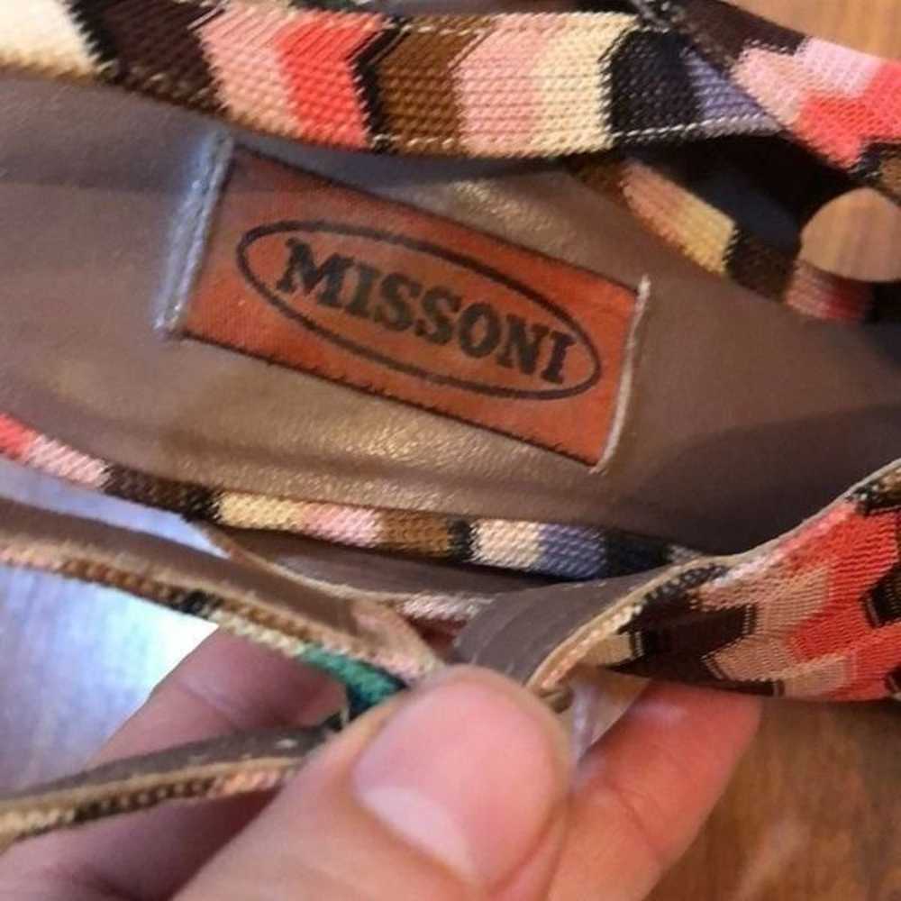 Missoni Open toe cork sandal platforms. 5 inch si… - image 2