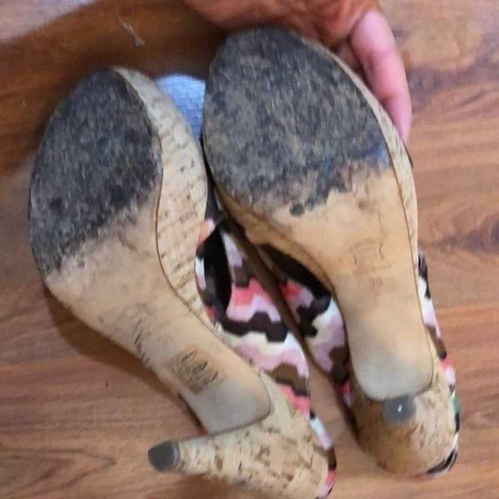 Missoni Open toe cork sandal platforms. 5 inch si… - image 5
