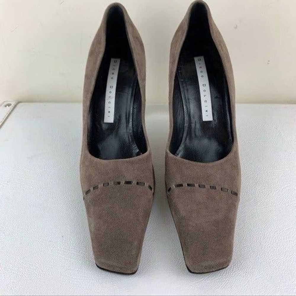 Diego Dolcini Taupe Suede Snip Toe Pumps - image 6