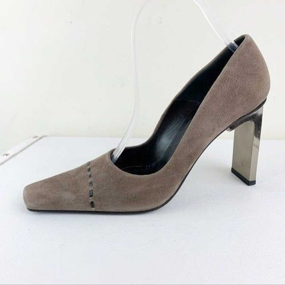 Diego Dolcini Taupe Suede Snip Toe Pumps - image 7