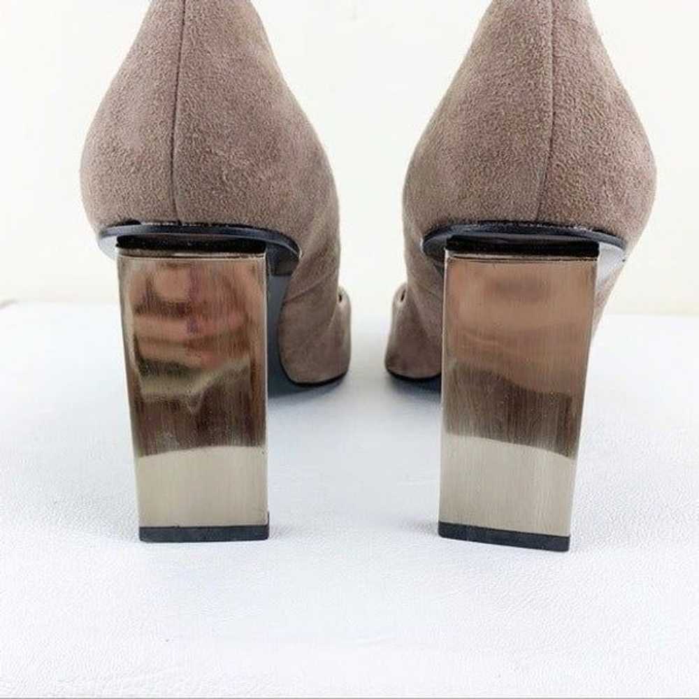 Diego Dolcini Taupe Suede Snip Toe Pumps - image 8