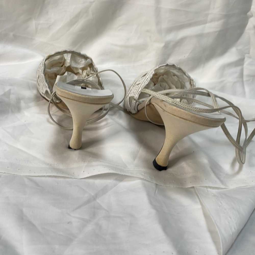 manolo blahnik wrapped white heel pumps - image 11