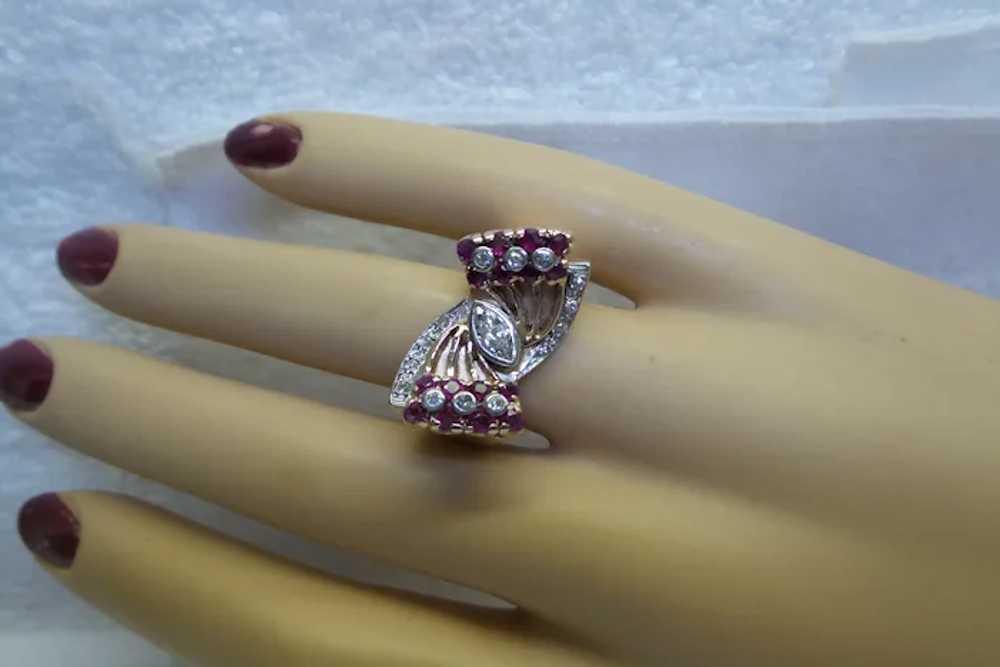 Fabulous Original 1940's Retro Solid 14kt Rose Go… - image 5