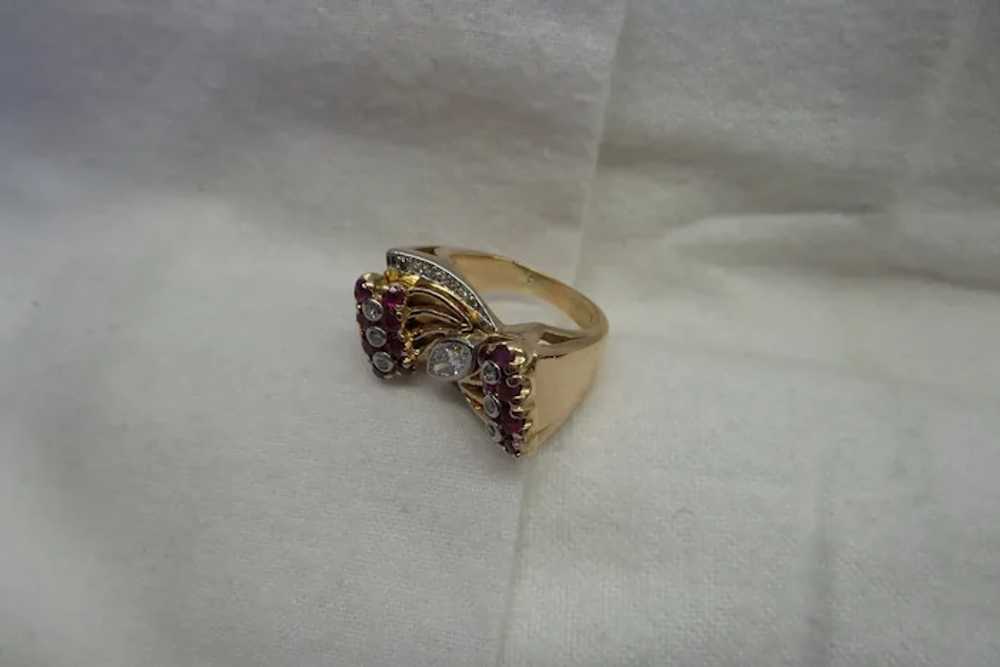 Fabulous Original 1940's Retro Solid 14kt Rose Go… - image 7