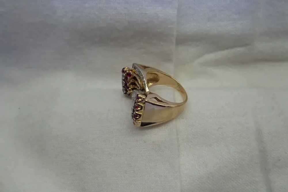 Fabulous Original 1940's Retro Solid 14kt Rose Go… - image 8