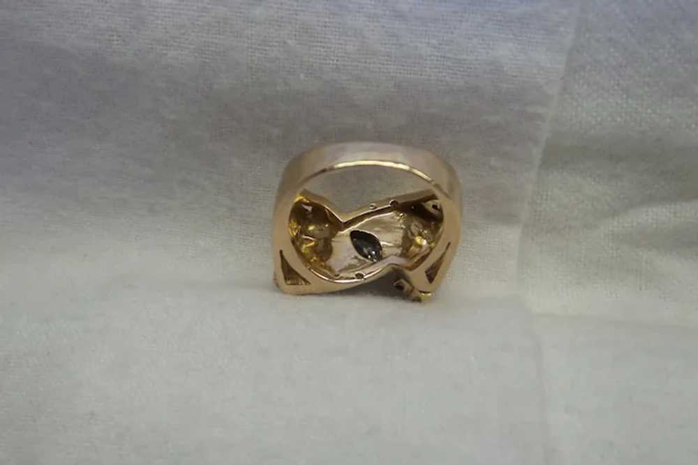 Fabulous Original 1940's Retro Solid 14kt Rose Go… - image 9