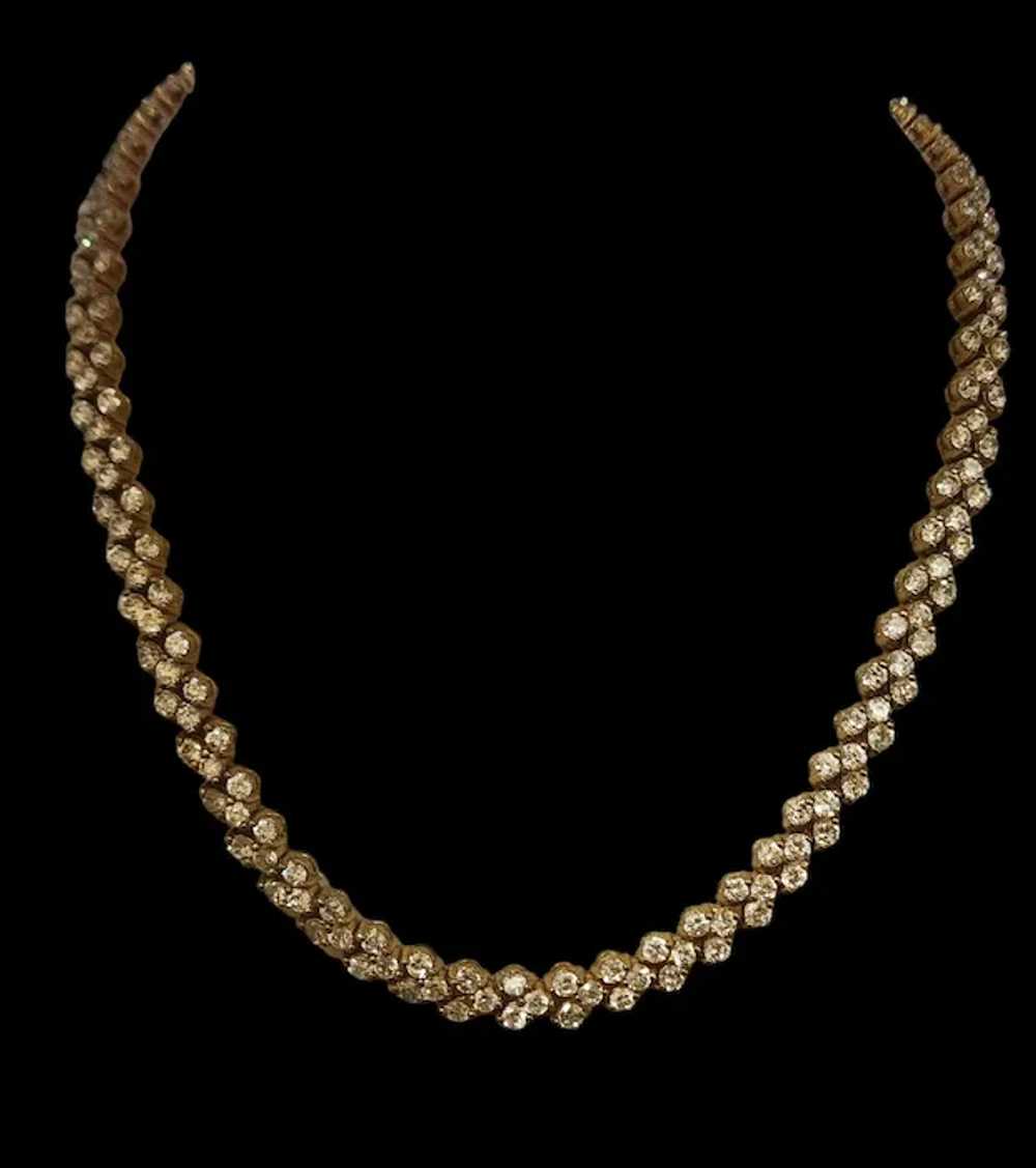 Vintage CZ Faux Diamond Necklace (A4022) - image 2