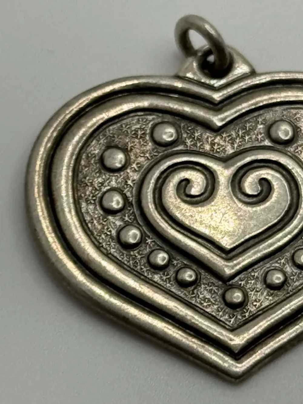 Vintage Kalevala Koru Sterling Silver Eura Heart … - image 2