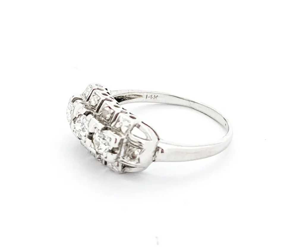 Vintage .50ctw Old Mine Cut Diamond Ring In White… - image 10