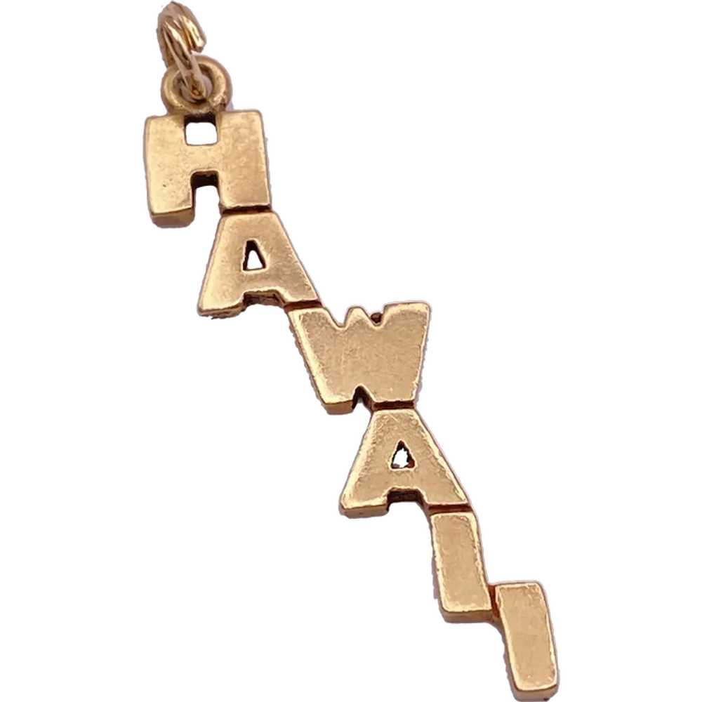 HAWAII Charm or Pendant 14K Gold - image 1