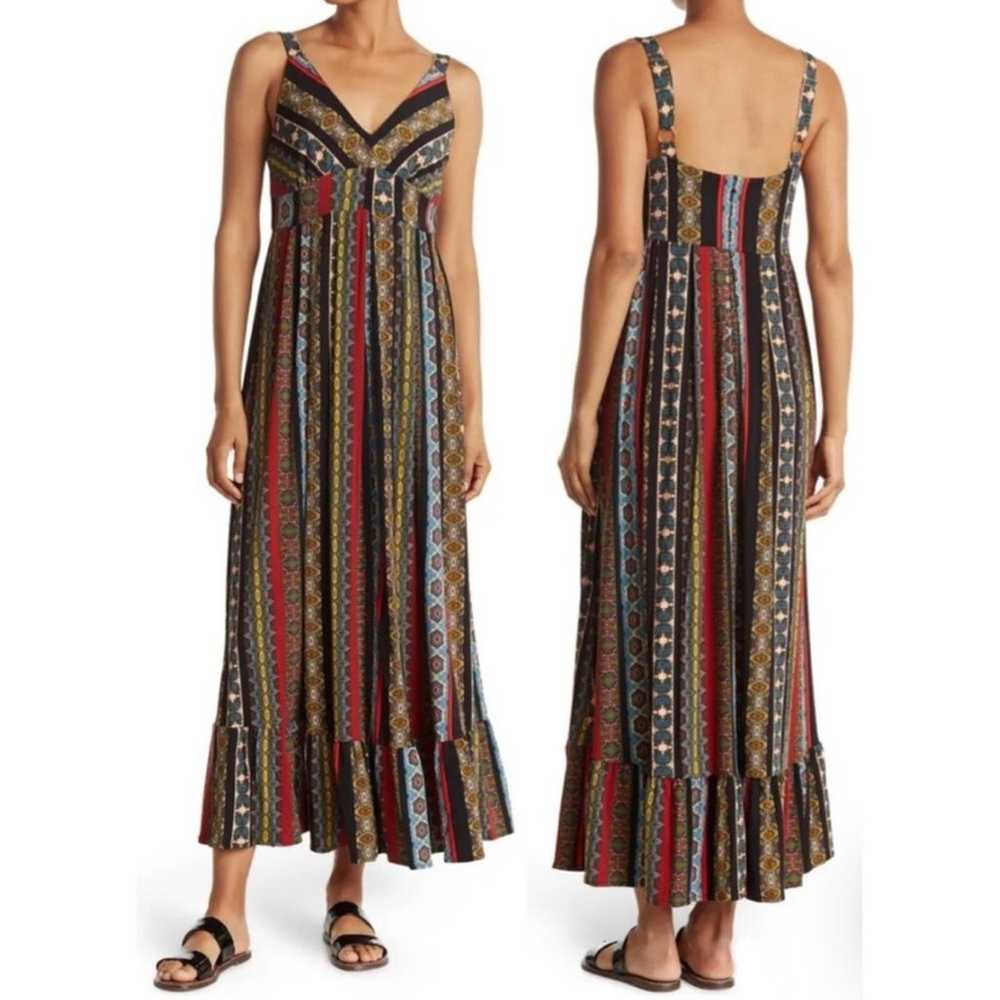 T Tahari Tile Stripe Maxi Dress - image 1