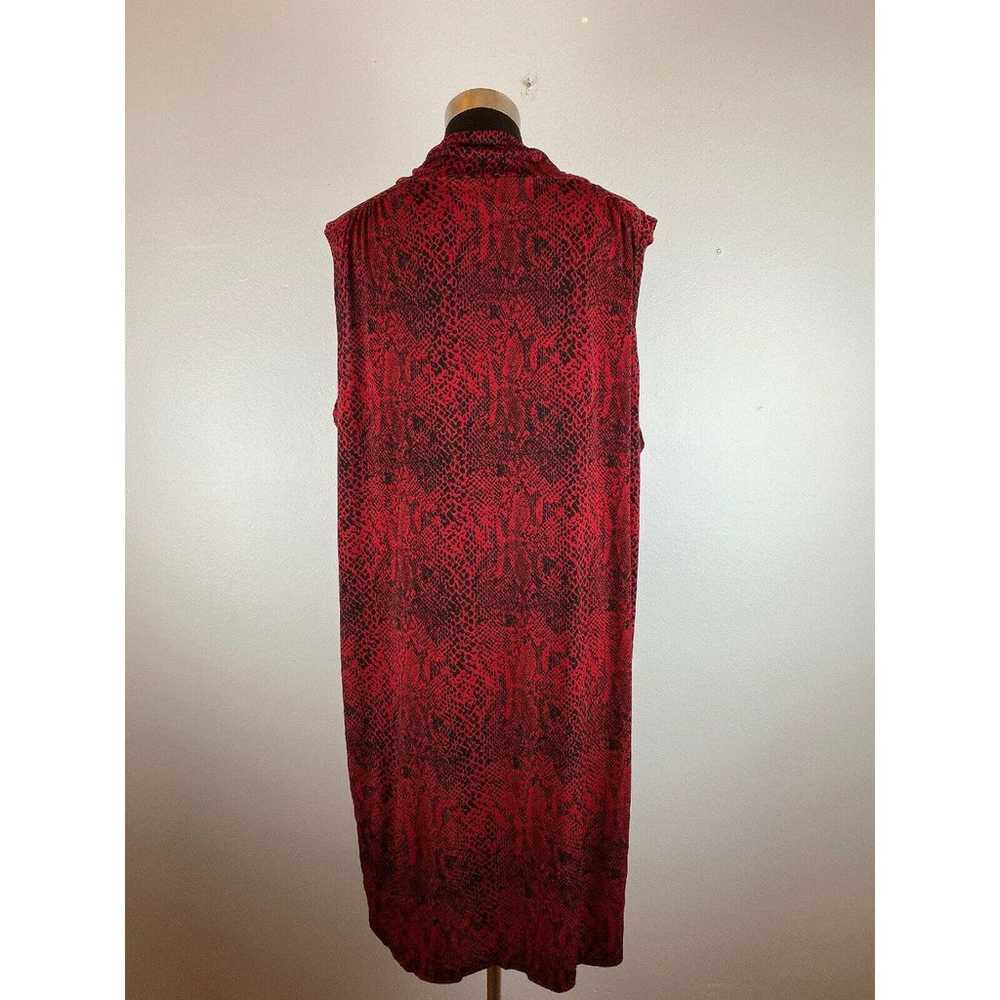 Michael Kors Women Dress 3X Plus Red Black Snakes… - image 4