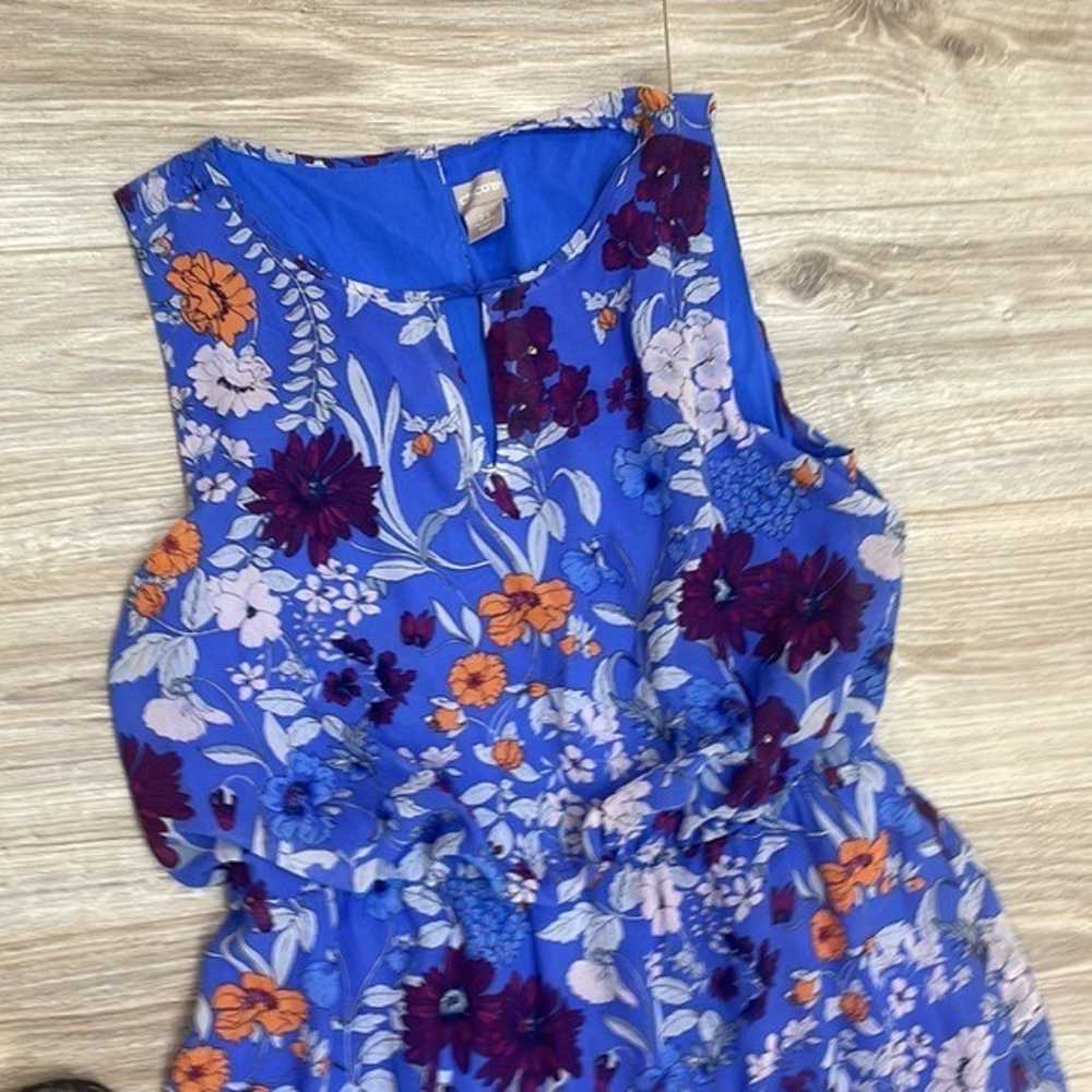 Chico's blue floral print maxi dress size 12 - image 5