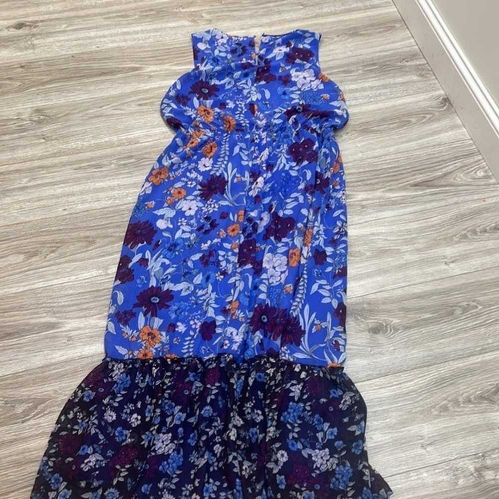 Chico's blue floral print maxi dress size 12 - image 7