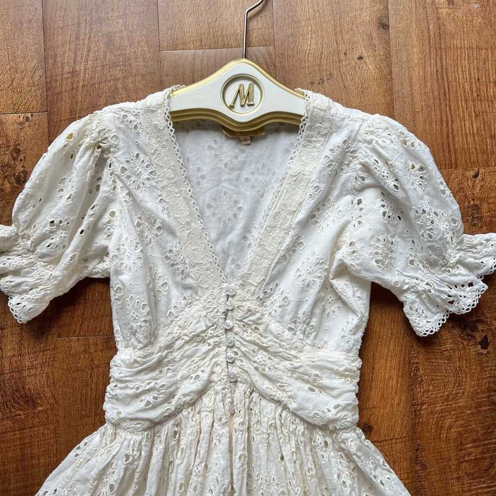 Anthropologie Love the Label White Eyelet Lace Vi… - image 3