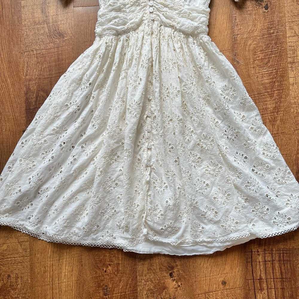 Anthropologie Love the Label White Eyelet Lace Vi… - image 5