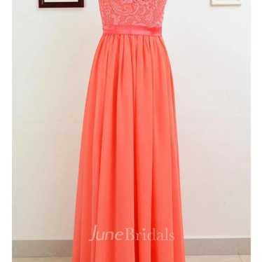 Coral wedding or prom dress size 8 - image 1