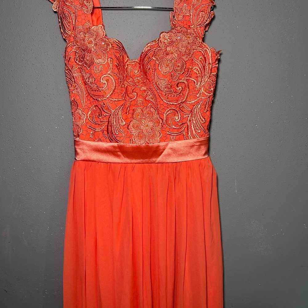 Coral wedding or prom dress size 8 - image 3