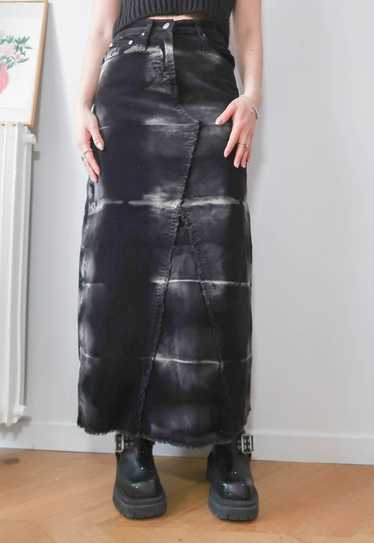 bratzy ethereal tie dye corduroy long skirt - image 1