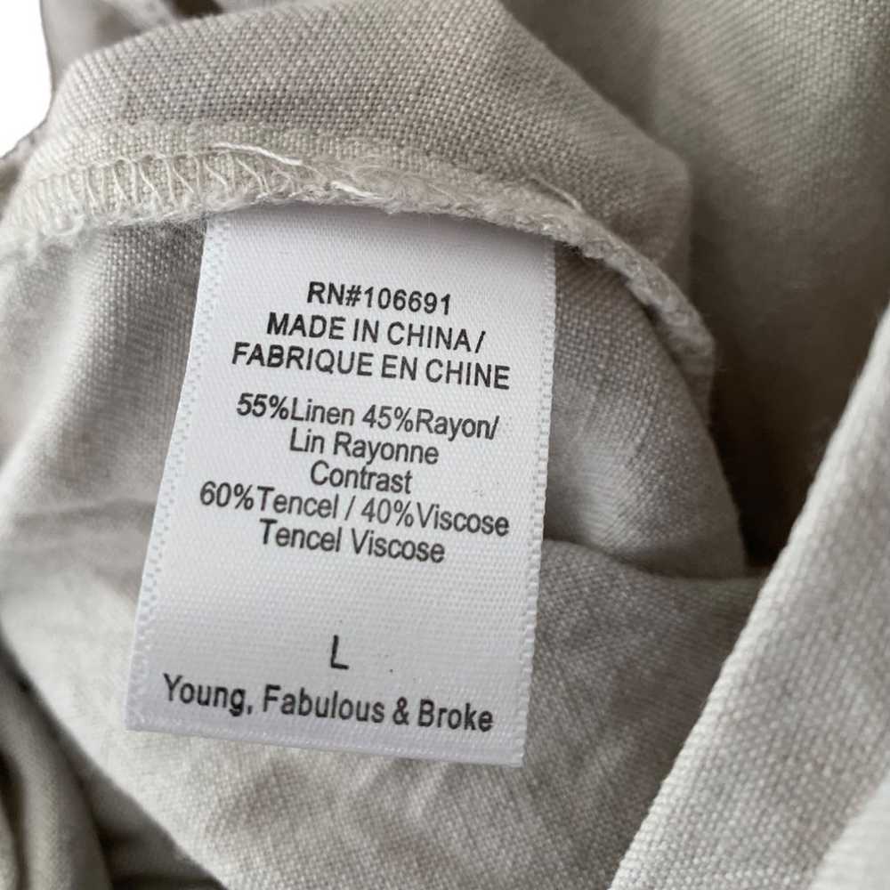 Young Fabulous & Broke Diego Jumpsuit Large Linen… - image 4