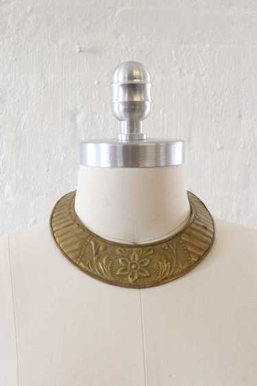 Stamped Brass Flower Collar