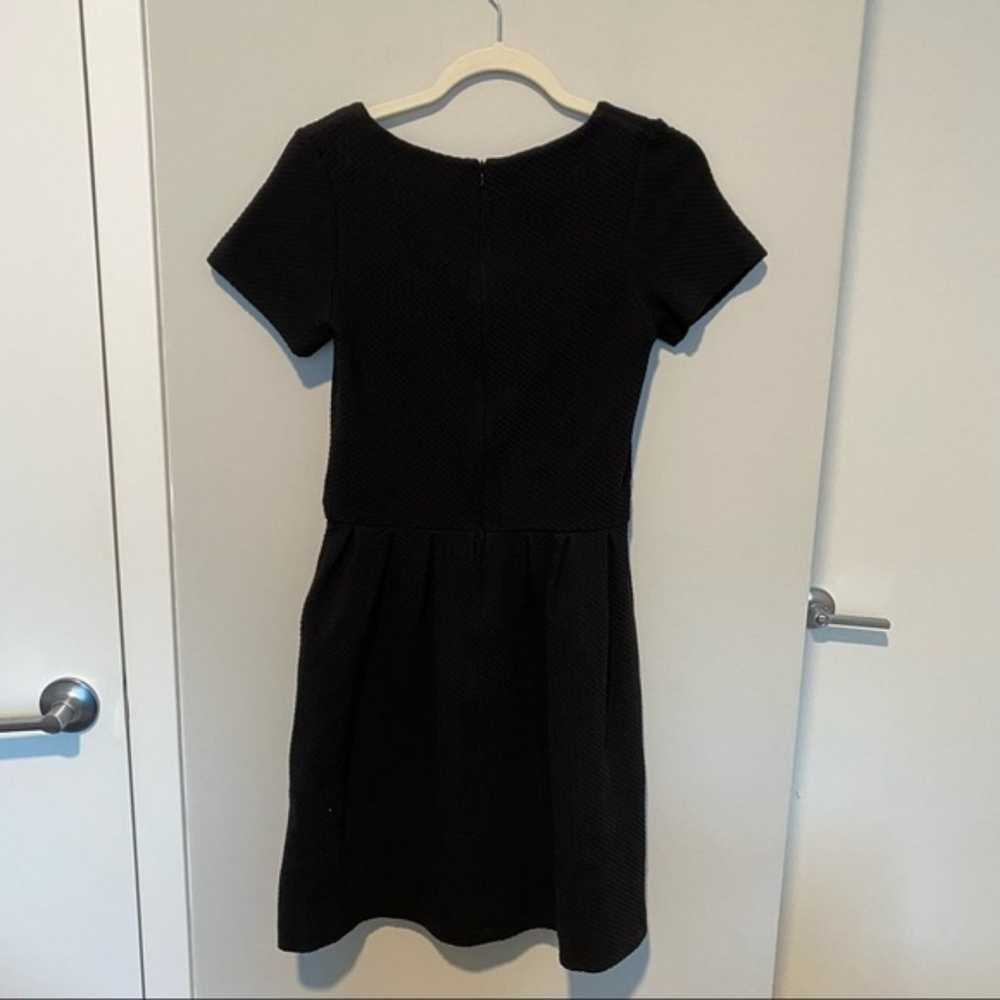 Ganni Women's Black Textured A-Line Short Sleeve … - image 10