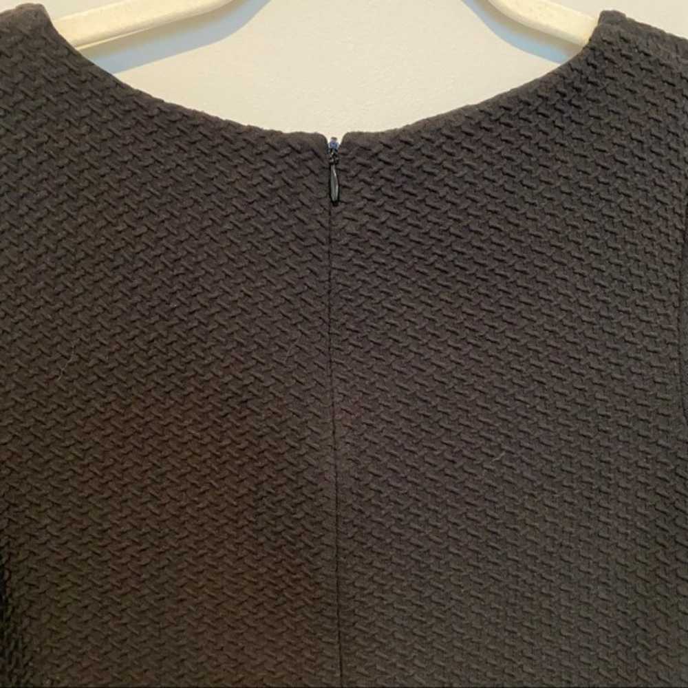 Ganni Women's Black Textured A-Line Short Sleeve … - image 8