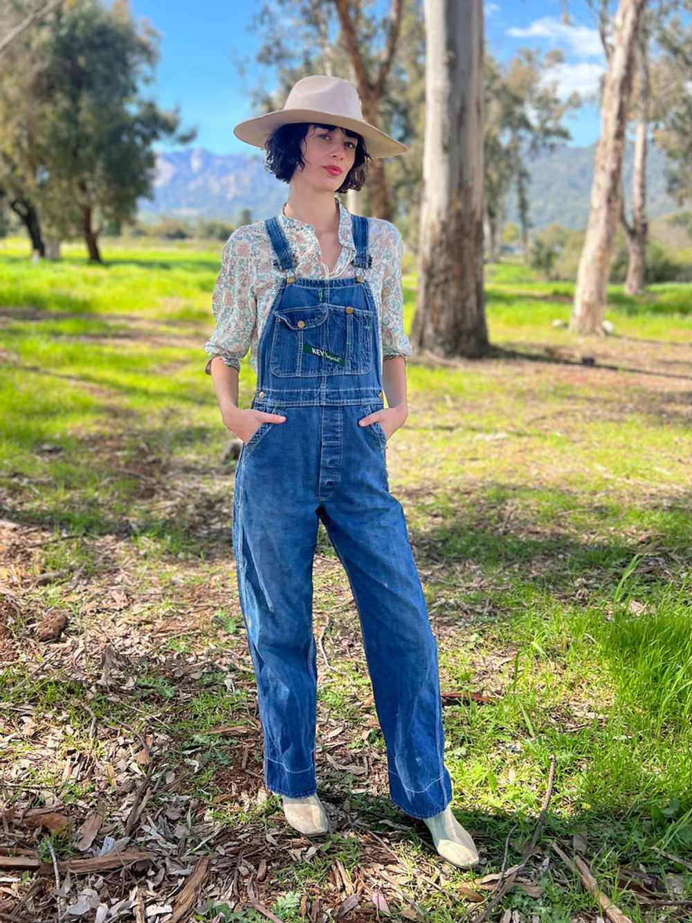 The Delilah Overalls - Vintage dark denim carpent… - image 1