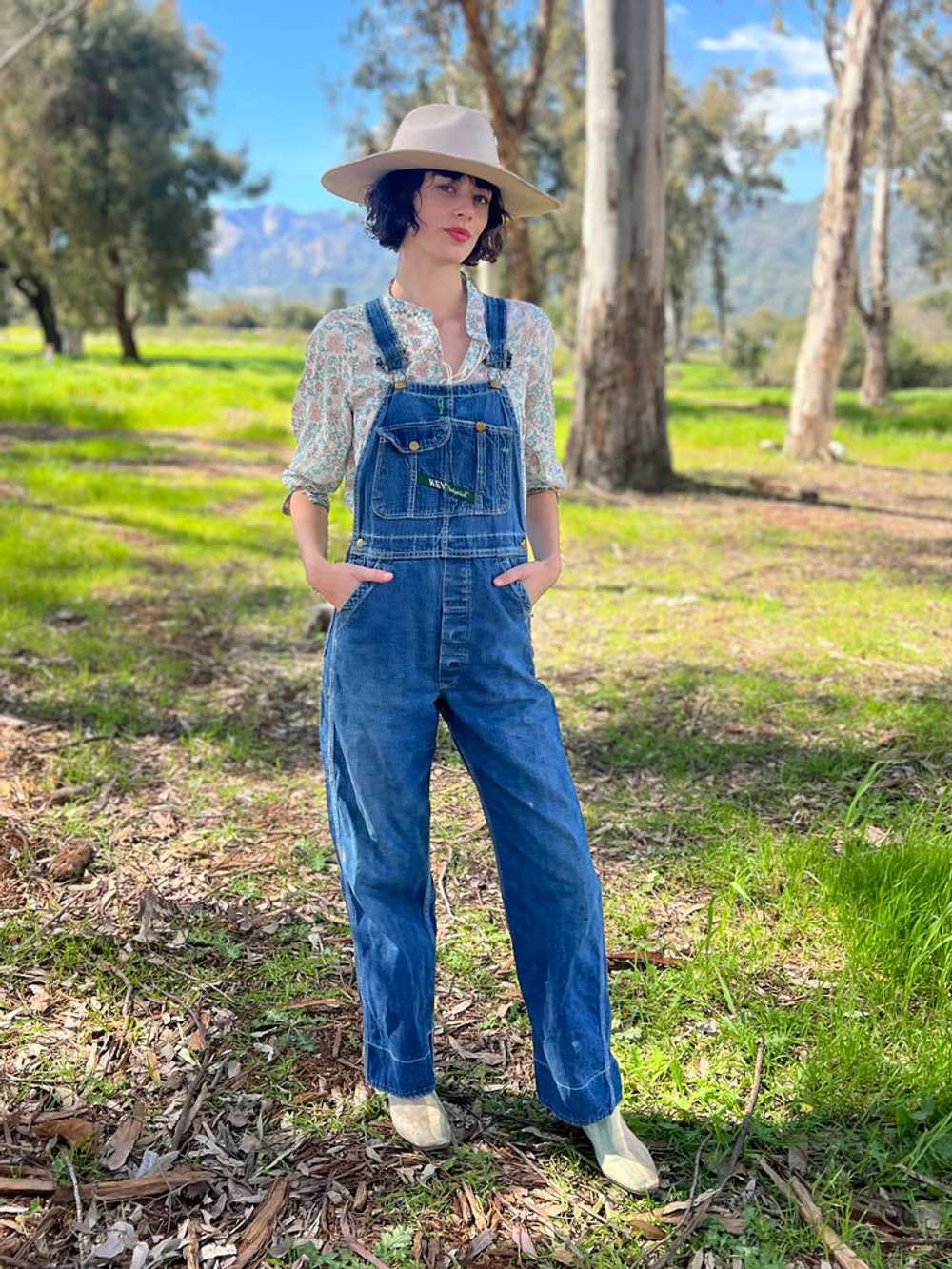 The Delilah Overalls - Vintage dark denim carpent… - image 4