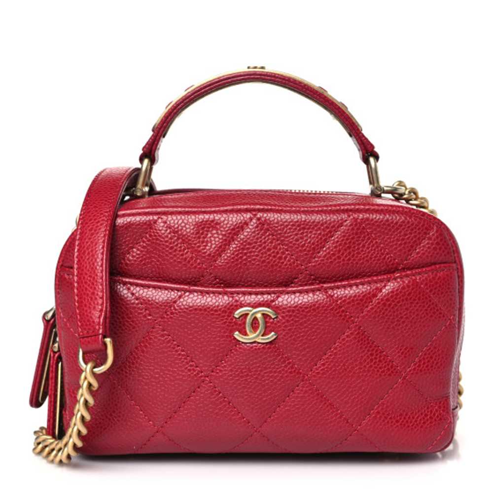 CHANEL Caviar Quilted Mini Carry Around Bowling B… - image 1
