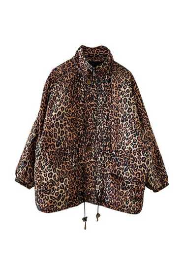 Leopard silk down jacket - image 1