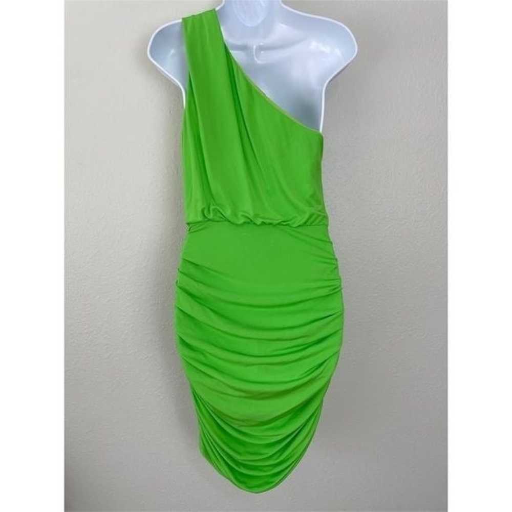 Ramy Brook green dolly one shoulder ruched mini d… - image 10