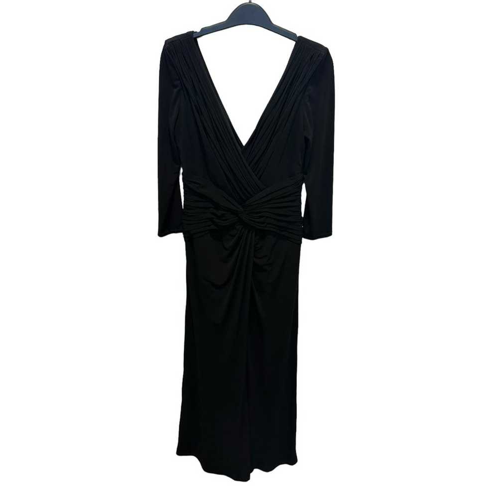 Tadashi Shoji Twist Front Jersey Gown Ruched Long… - image 1