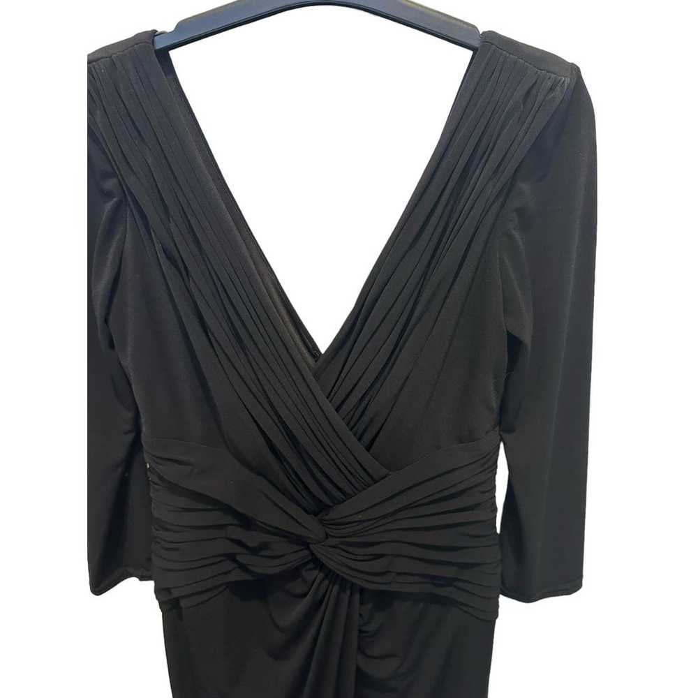 Tadashi Shoji Twist Front Jersey Gown Ruched Long… - image 4