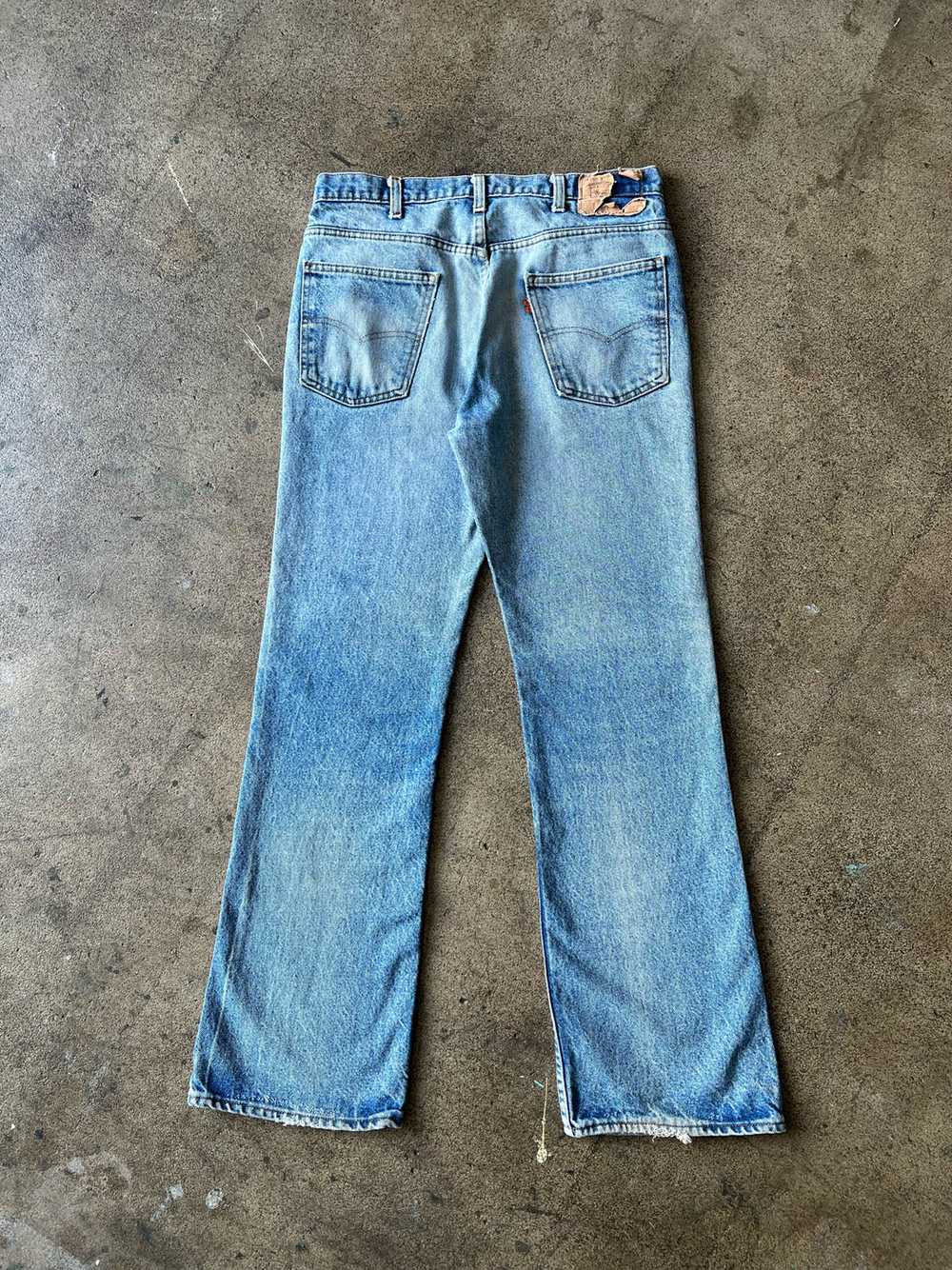 1990s Levi's 517 Orange Tab Faded Jeans 33" x 31.… - image 4