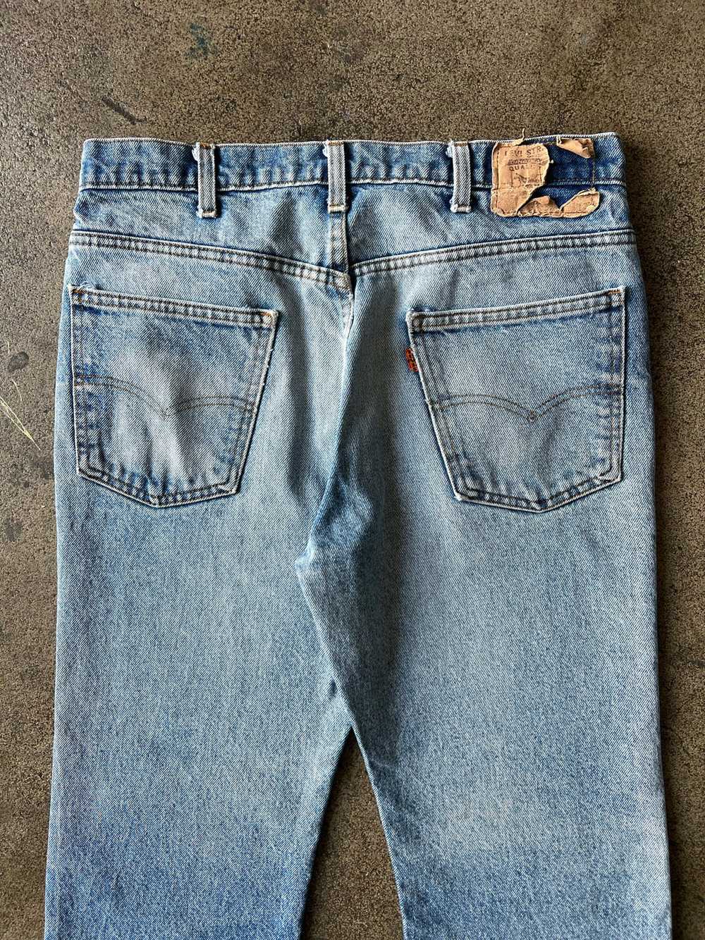 1990s Levi's 517 Orange Tab Faded Jeans 33" x 31.… - image 5