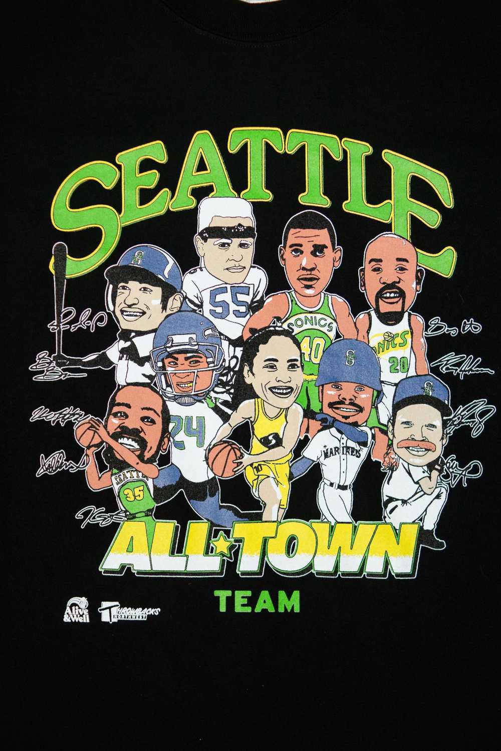 Alive & Well x TBNW "All-Town" Black Tee - image 3