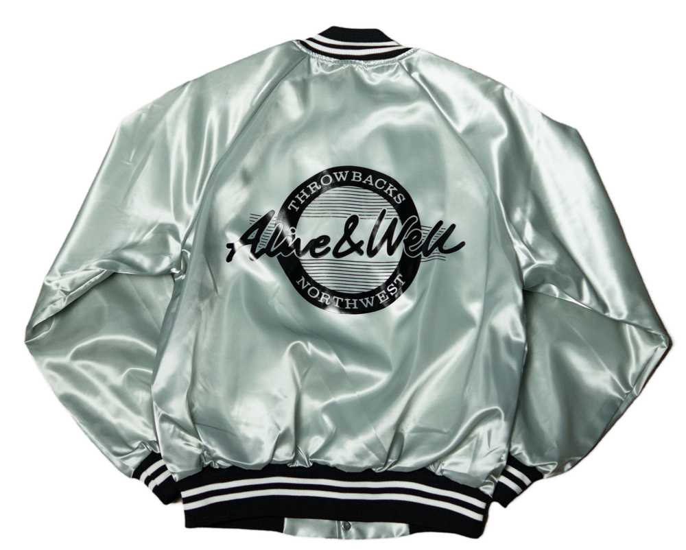 Alive & Well x TBNW "All-Town" Gray Satin Jacket - image 4