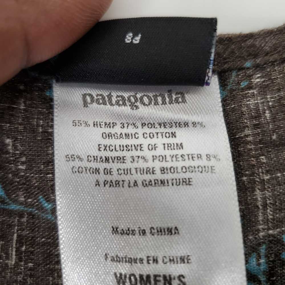 Patagonia WM's Gray & Blue Floral Hemp Dress Size… - image 3