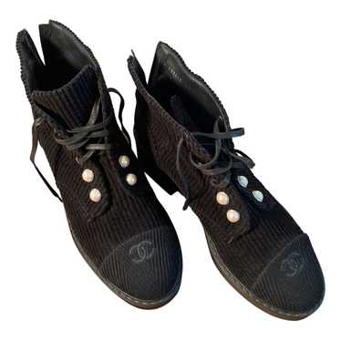 Chanel Velvet ankle boots