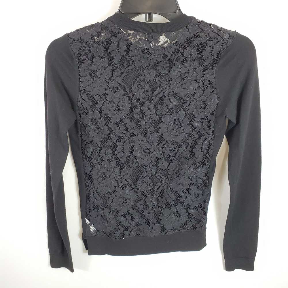 Theory Women Black Lace Long Sleeve Top P/TP - image 2