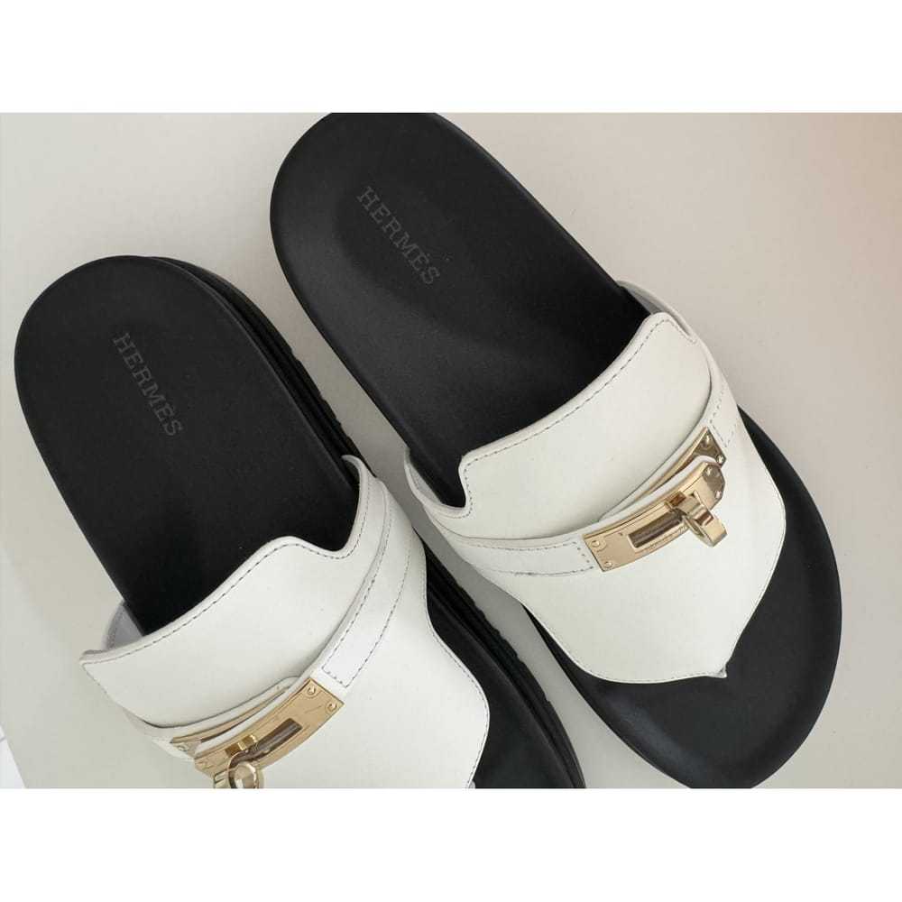 Hermès Empire leather sandal - image 6