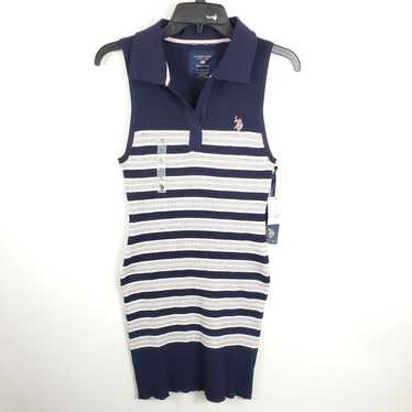 US Polo Assn. Women Blue/Grey Striped Dress XL NWT - image 1