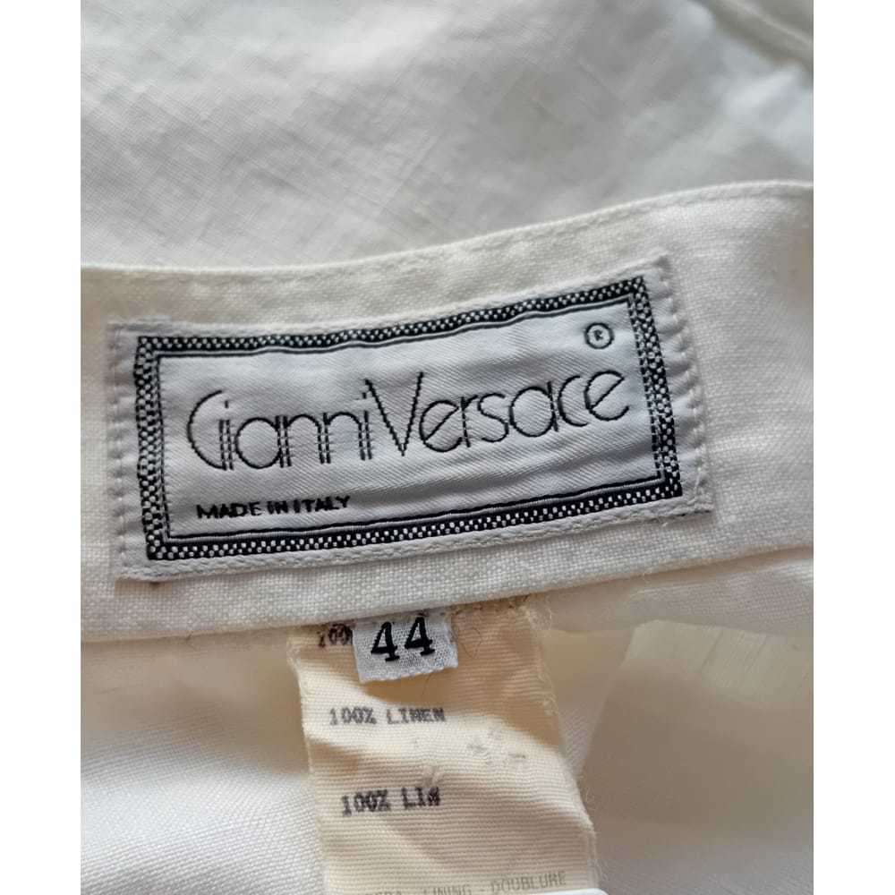 Gianni Versace Linen mid-length skirt - image 3