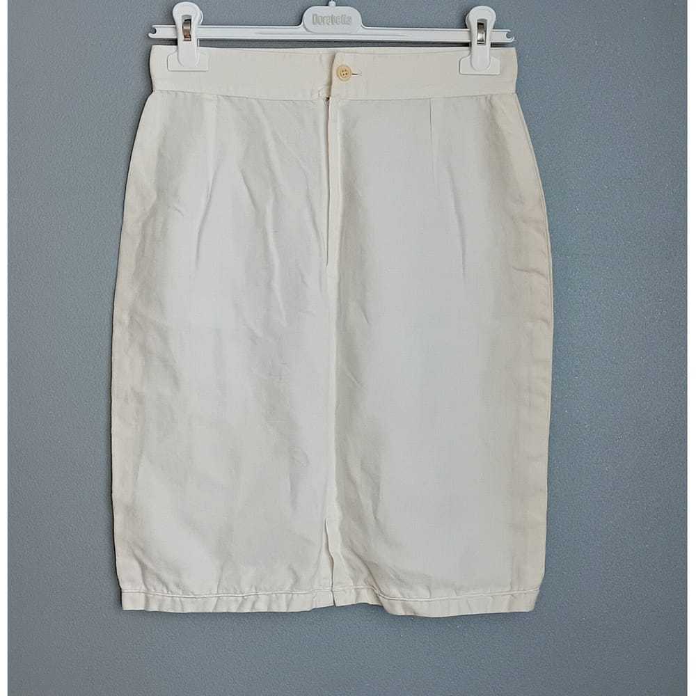 Gianni Versace Linen mid-length skirt - image 4