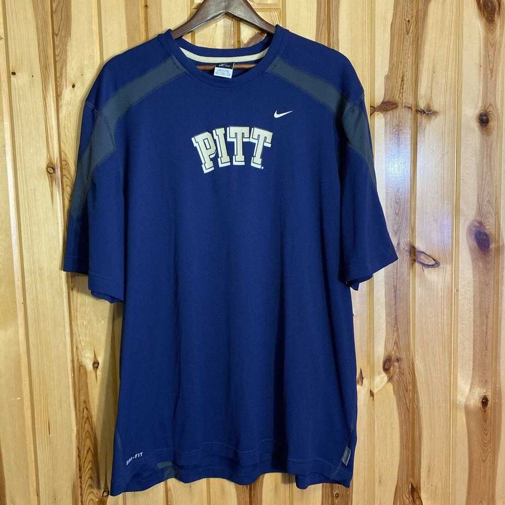 Nike DRI- FIT University Of Pittsburgh T Shirt Bl… - image 1