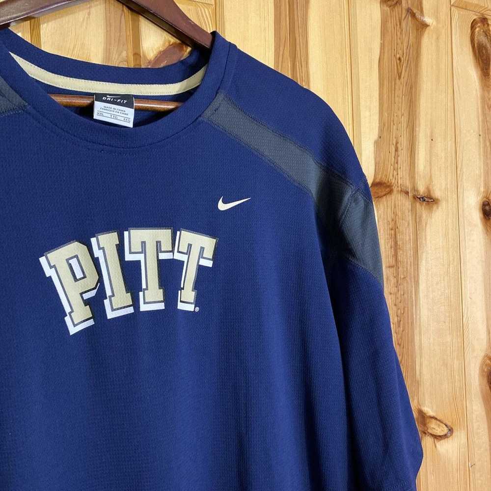 Nike DRI- FIT University Of Pittsburgh T Shirt Bl… - image 2