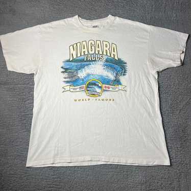 Vintage Niagara Falls Shirt Mens 2XL White Nature… - image 1